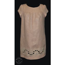 Елецкие кружева / Yelets lace / Women's linen dress with embroidery