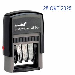 TRODAT / Dater-mini month in letters, imprint 22x4 mm, blue, 4820, black case