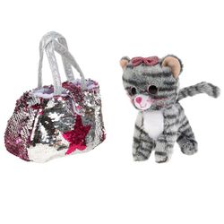 Мой питомец / Plush toy "Cat in a sequin purse"