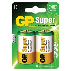 GP / Super D batteries (LR20, 13 A) alkaline, set of 2 in blister