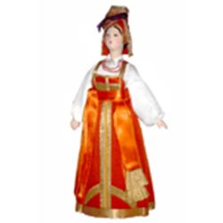 Потешный промысел / Souvenir doll "Kursk province. Girl's festive costume, late 19th century"