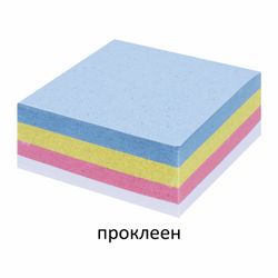 STAFF / Glued note block, cube 8x8 cm, 350 sheets, color, alternating with white