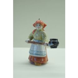 Ярославская майолика / Christmas tree toy "Hostess with a grip"