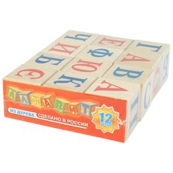 Пелси / Cubes "Alphabet", 12 pcs