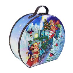 New Year's gift Suitcase "Engine", a set of chocolates 750g.
