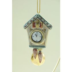 Ярославская майолика / Christmas tree toy "Cuckoo clock"