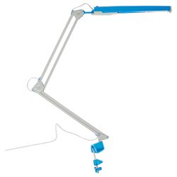 TransVit / Table lamp "Svetlana", on a clamp, fluorescent, 11 W, gray-blue, height 70 cm, 2G7