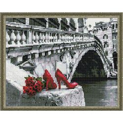 Опт-картина / Mosaico de diamantes 40x50, strass redondo Encontro romântico