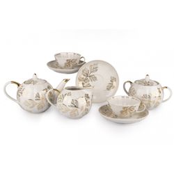 Дулёвский фарфор / Tea service "Tulip. Golden Branch", 15 items