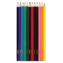 Matite colorate PIFAGOR "FASTER! HIGHER! STRONGER!", 12 colori, temperino classico