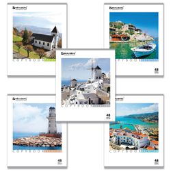 BRAUBERG / Notebook A5, 48 sh., ECO, cage, cardboard cover, VACATIONS / 10 pcs.