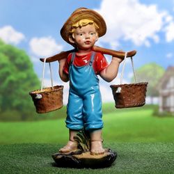 Хорошие сувениры / Garden figure "Boy with a yoke" 18x33x49 cm