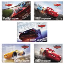 HATBER / Album for drawing "Cars-DISNEY" (5 types), 205x300 mm, 32 sheets A4, spiral, cardboard cover