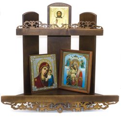 Промысел / Craft / Shelf for icons made of wood