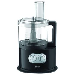 BRAUN FP5160 food processor, 1000 watt power, 11 speeds, 11 nozzles, juicer, black