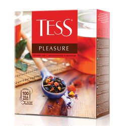 TESS / Tea "Pleasure" black with rosehip and apple, 100 sachets of 1.5 g