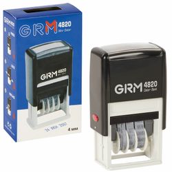 GRM / Dater-mini month in digits, imprint 22x4 mm blue, GRM 4820 BANK
