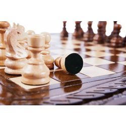 GamesDealer / Scacchi scolpiti con ararat, manico e alloggiamento 50, Haleyan