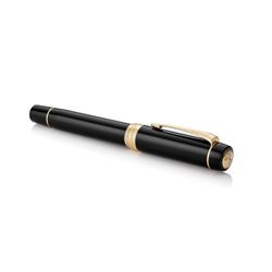 Fountain pen PARKER "Duofold Centennial Black GT Classic" case, black-plated details, black