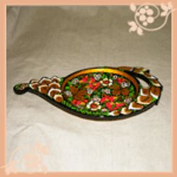 Bird Tray - painting on gold