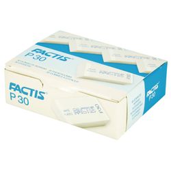 Ластик FACTIS P 30 (Испания), 40х20х10 мм, белый, прямоугольный, мягкий, ПВХ