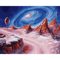 Опт-картина / Sayılara göre boyama 40x50 Başka bir gezegen