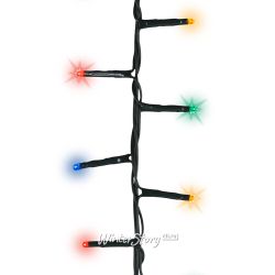 Kaemingk / LED string Lumineo Snake 16 m, 750 multi-colored LED lamps, green PVC, controller, IP44
