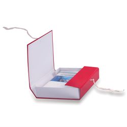 Box archival A4 (240х330 mm), 35 mm, 2 straps, headphones, up to 300 sheets, Burgundy