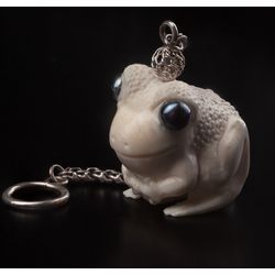 KEY RING Frog from mammoth ivory