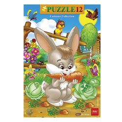 Puzzle in frame 12 pieces, A4, "the Cunning hare" 200х300 mm