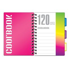 BRAUBERG / Notebook 120 sh., A5, 148x210 mm, cage, comb, plastic cover, 3 dividers, "CoolBOOK" / 10 pcs.