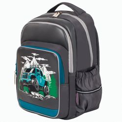 ЮНЛАНДИЯ / Backpack UNLANDIA MILD, 2 compartments, ergo-back, "Jeep", 36x28x18 cm, 229960