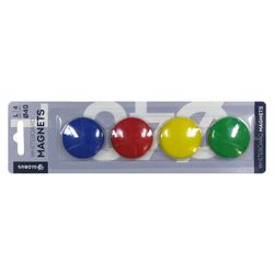 A set of colored magnets 40 mm 4 pieces