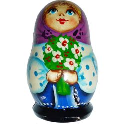 Magnet "Matryoshka with bunch"