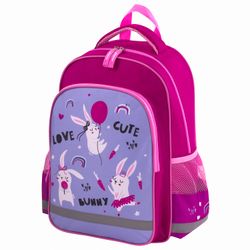 ПИФАГОР / Backpack PIFAGOR SCHOOL for primary school, Funny bunnies, 38x28x14 cm, 229993