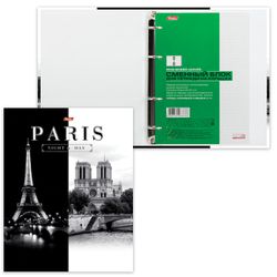 HATBER / Bloco de notas sobre anéis A5 (170x220 mm), 120 sh., Capa em cartão laminado, gaiola, "Paris" / 5 unid.