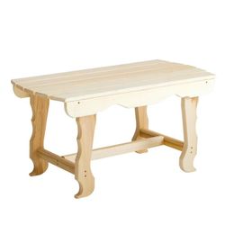Добропаровъ / Bench with curly legs, 90 × 40 × 43.5 cm from linden,