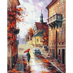 Опт-картина / Pittura con numeri 40x50 Autumn street