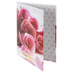 Folder address laminated "happy ANNIVERSARY!", A4, roses, individual packing, STAFF Profit