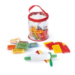 Plasticine JOVI (Spain), set, 12 colors, 600 g, 12 molds, 3 stack rolling pin in the container