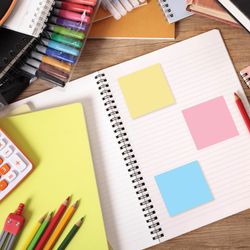 STAFF / Self-adhesive block (stickers) PASTEL, 51x51 mm, 250 sheets, 7 colors