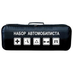 MIRAL / Universal car kit: first aid kit, fire extinguisher OP-2, reinforced cable, emergency sign, bag