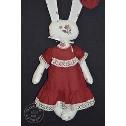 Елецкие кружева / Yelets lace / Textile toy "Hare in a dress"