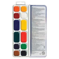Watercolors Fantasy 12 colors (8+4 increased the cuvette), on the gum, without a brush