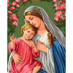 Опт-картина / Dipinto con numeri 40x50 Madonna col Bambino