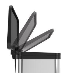 Waste bin Hailo Öko duo Plus M 2 * 9 l., Steel, black