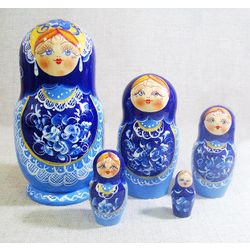 Matryoshka No. 1 "Rusalina" 5 dolls