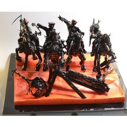 Glass sculpture "Horsemen of the Apocalypse of 1917"