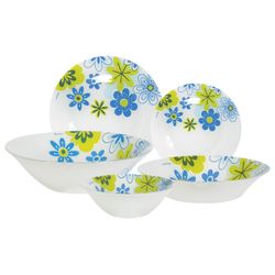 PASABAHCE / Dinner set "Workshop Spring", soup / lunch / dessert plates, 25 pieces