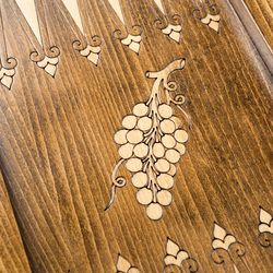GamesDealer / Chess + Backgammon carved "Ararat" with bronze 50, Ohanyan